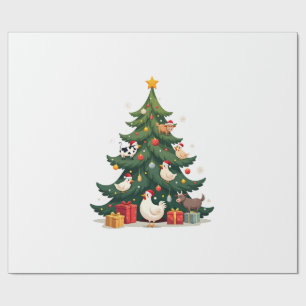 Kyckling Ko Get Häst Gård Djur Bonde Jul Presentpapper