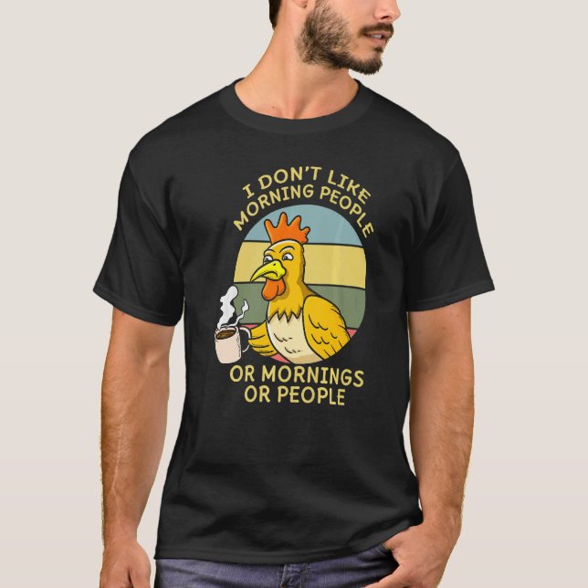 Kyckling  Lantbruk Liv Fjäderfä Ägg Kaffe Viska T Shirt (Framsida)