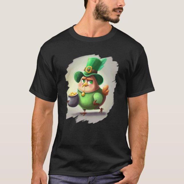 Kyckling Leprechaun St Patricks Day Kyckling  4 T Shirt (Framsida)