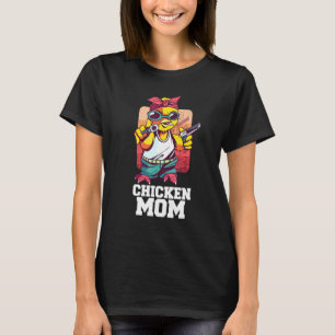 Kyckling Mamma Höna Och Söta Mor Silkes Höna T Shirt