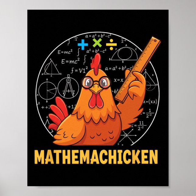 Kyckling, Mathemachicken Math Höna  Poster (Framsidan)
