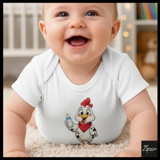 Kyckling med Baby Flaska T Shirt (Skapare uppladdad)