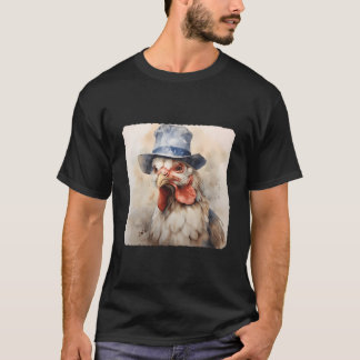 Kyckling Med En Bondgårdskyckling Som Har Fågel T Shirt