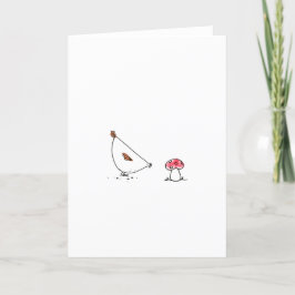 Kyckling med Mushroom-sketch, vikt tackkort
