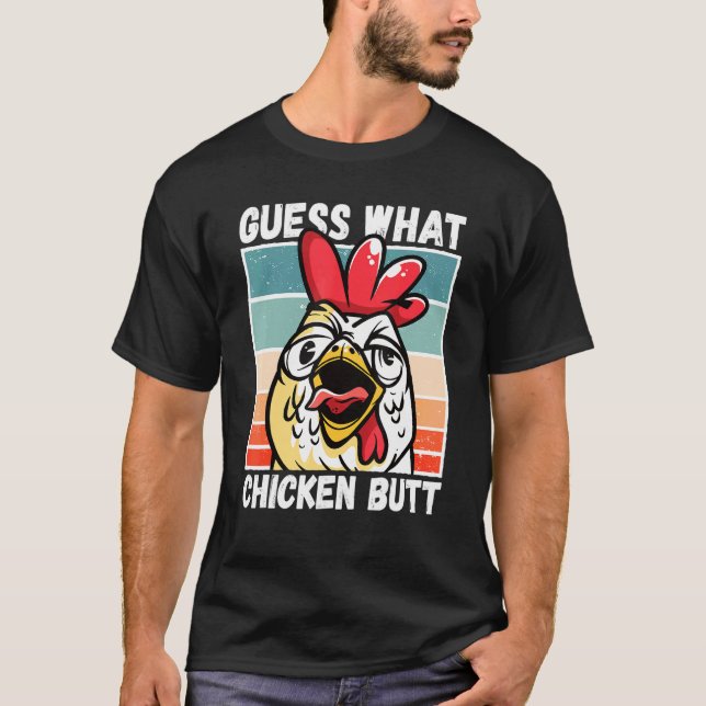 Kyckling Meme Gissa Vad Kyckling Bum T Shirt (Framsida)