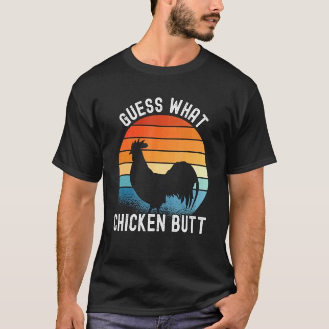 Kyckling Meme Gissa Vad Kyckling Butt T Shirt (Framsida)