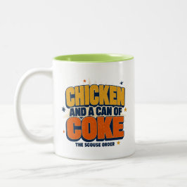 Kyckling och en burk cola - Scouse Meme Design Två-Tonad Mugg