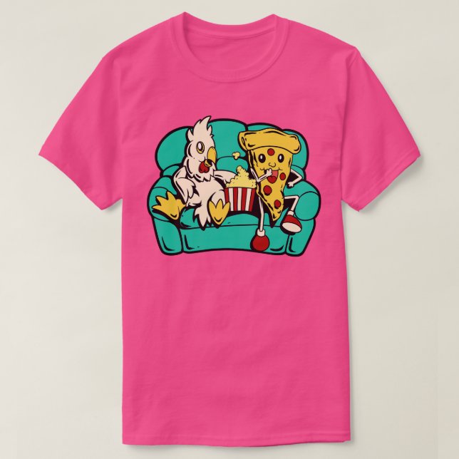 Kyckling och pizzaätsät t shirt (Design framsida)
