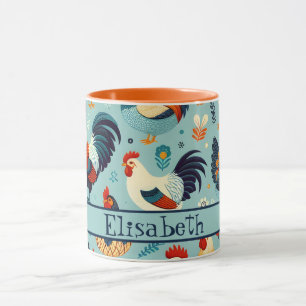 Kyckling och Tupp design Mugg