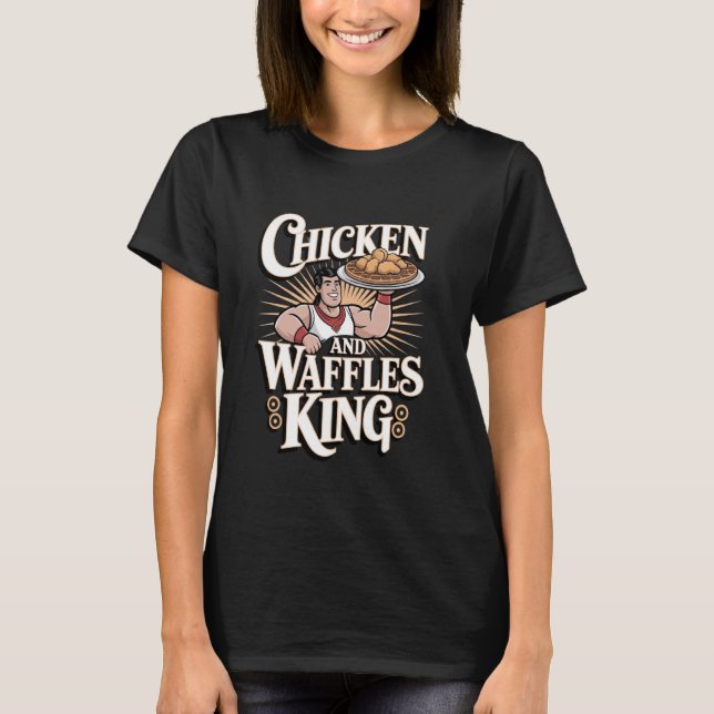 Kyckling- och våffelkungen t shirt (Framsida)