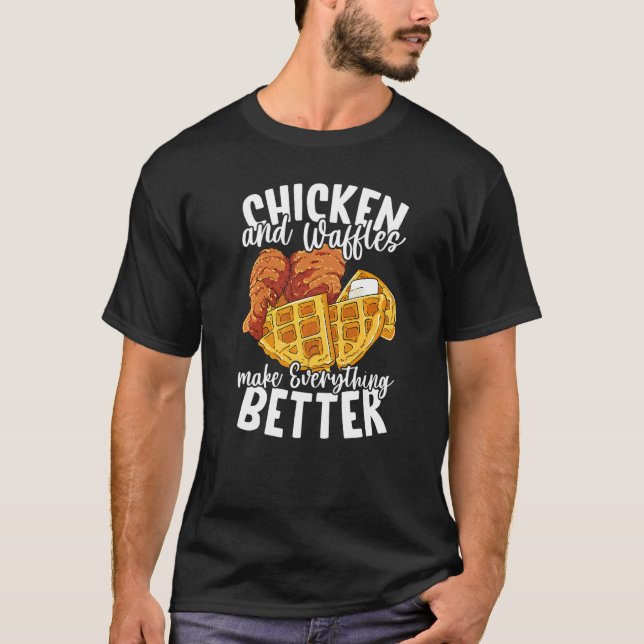 Kyckling och våfflor Brunchmat T Shirt (Framsida)