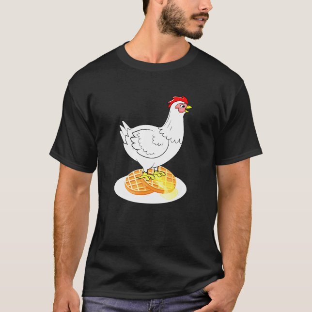 Kyckling och våfflor t shirt (Framsida)