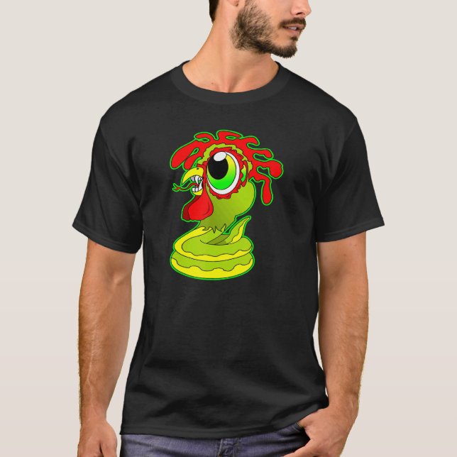 Kyckling Orm Originalkonst Av Daniel Moore T Shirt (Framsida)