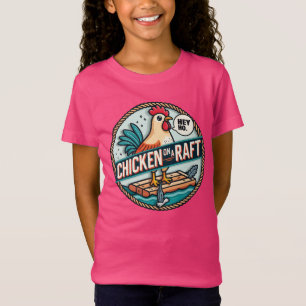 Kyckling på en raft t shirt