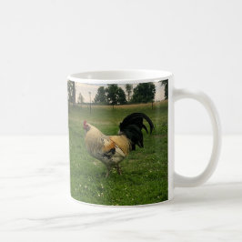 Kyckling på gårdsfoto kaffemugg