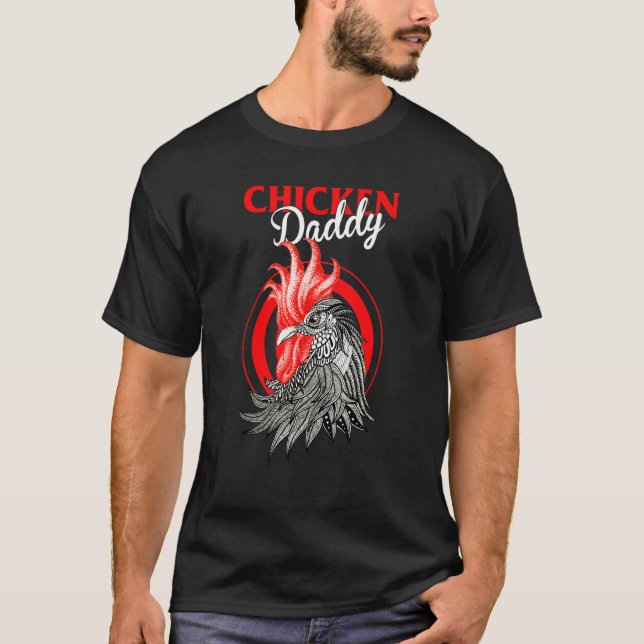 Kyckling Pappa Farmer Poultry Farmer T Shirt (Framsida)