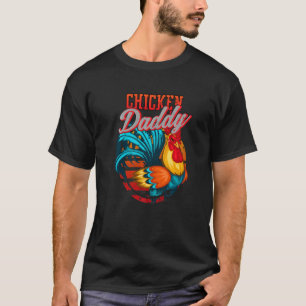 Kyckling Pappa Kyckling Pappa Bonde Retro Fars Dag T Shirt
