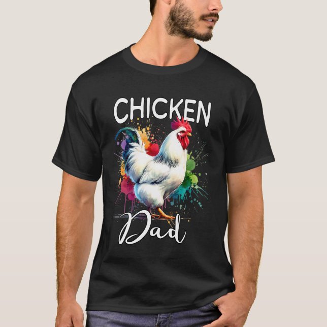 Kyckling Pappa Kyckling T Shirt (Framsida)