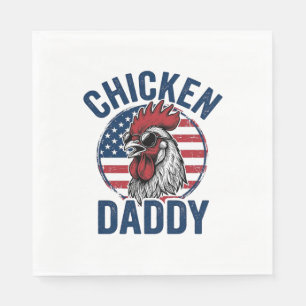 Kyckling Pappa Tupp Vintage Patriotisk Tröja Desi Pappersservett