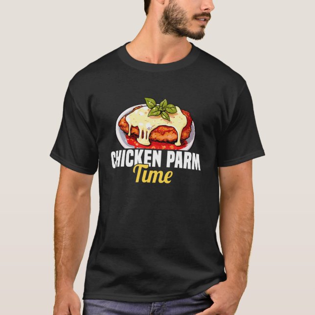 Kyckling Parm Tid Älskare T Shirt (Framsida)
