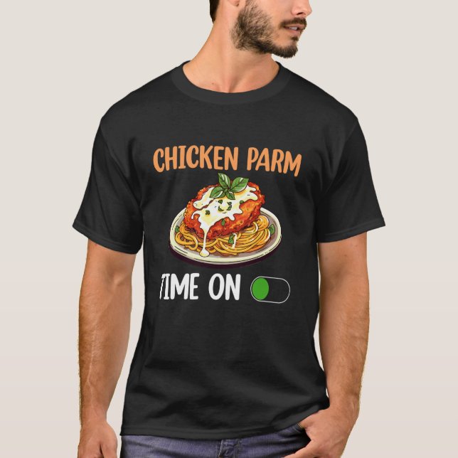 Kyckling Parm Tid På T Shirt (Framsida)
