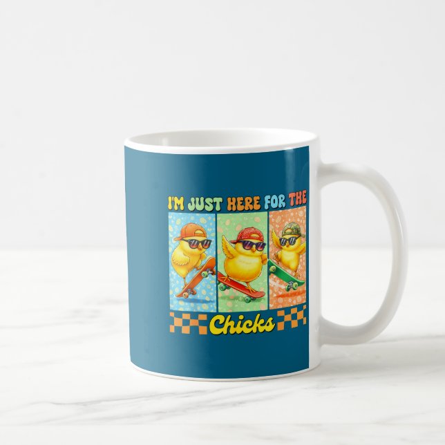 Kyckling påsk dag gård djur älskare här för chic kaffemugg (Höger)