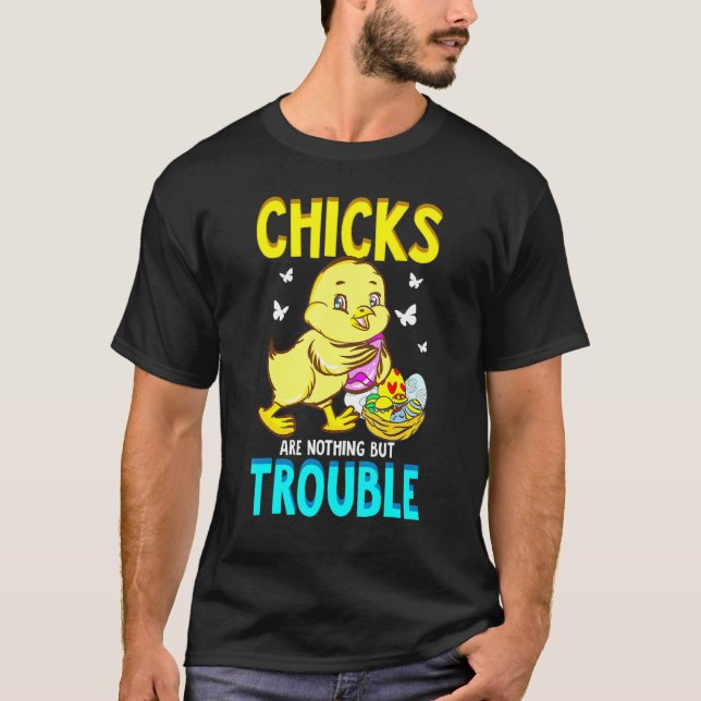 Kyckling Påskägg Citat Meme Konst Design T Shirt (Framsida)