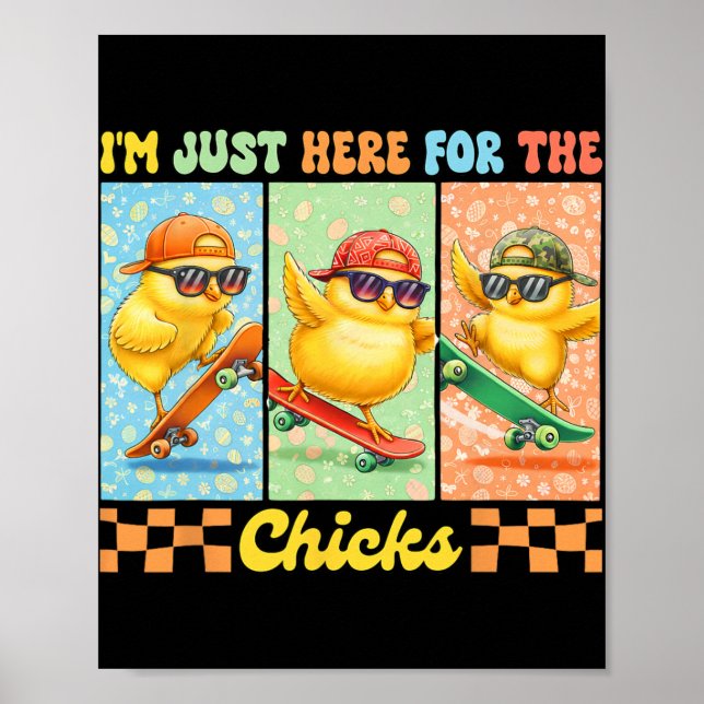 Kyckling Påskdag Gård Djurfantast Jag Är Bara Här Poster (Framsidan)