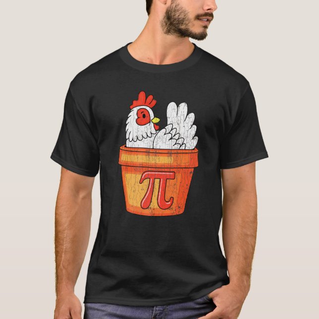 Kyckling Pi Kläder Pi Dag Cool Math T Shirt (Framsida)