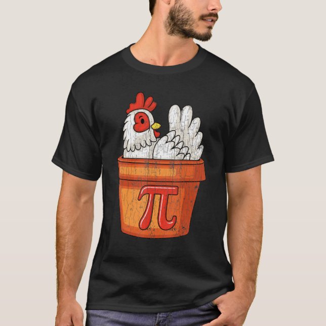 Kyckling Pot Pi-dag Paj Math  Geek  3 14 T Shirt (Framsida)