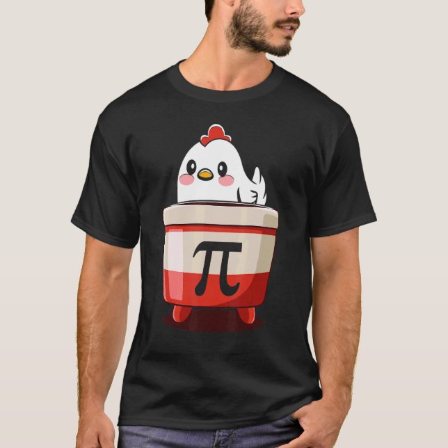 Kyckling Pot Pi-dag Paj Math Geek-gåva 3 14 T Shirt (Framsida)