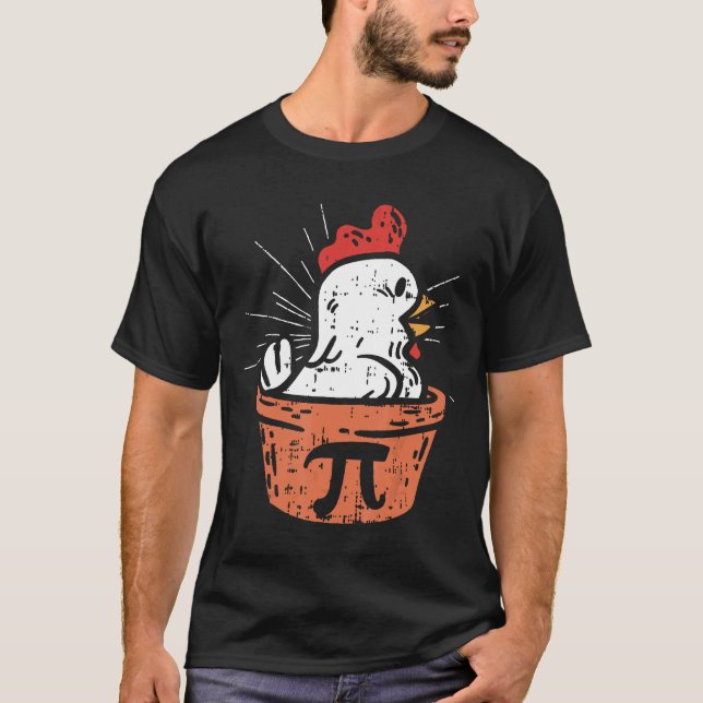 Kyckling Pot Pi Dag Paj Matte nörd 314 T Shirt (Framsida)