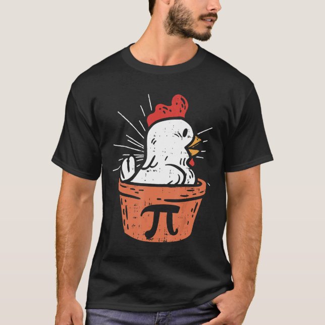 Kyckling Pot Pi Dag Paj Matte nörd 3new14 T Shirt (Framsida)