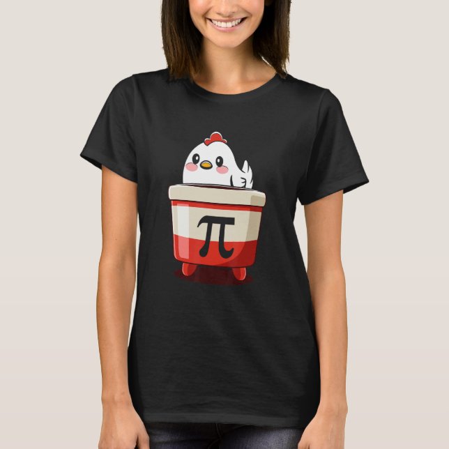 Kyckling Pot Pi Dag Paj Matte nörd T Shirt (Framsida)