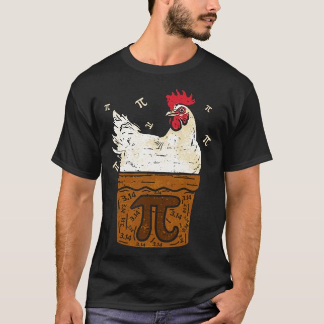 Kyckling Pot PI-dagen  Män Kvinnor Barn Matte T Shirt (Framsida)