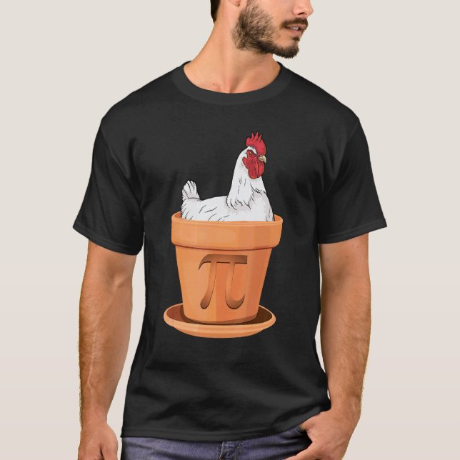 Kyckling Pot Pi-dagen Rolig Matematiklärare Elev H T Shirt (Framsida)