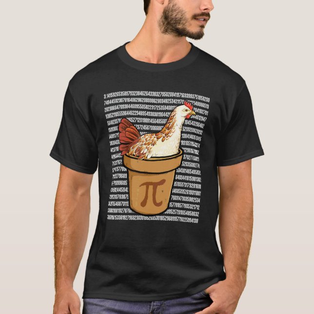 Kyckling Pot Pi Matematiklärare Glad Pi-dagen T Shirt (Framsida)