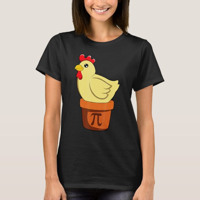 Kyckling Pot Pi Math Dag T Shirt (Framsida)