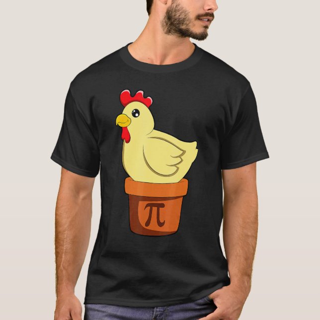 Kyckling Pot Pi Math Day T Shirt (Framsida)