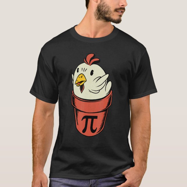Kyckling Pot Pi  Pi-dagen Pun Matematik Student Lä T Shirt (Framsida)