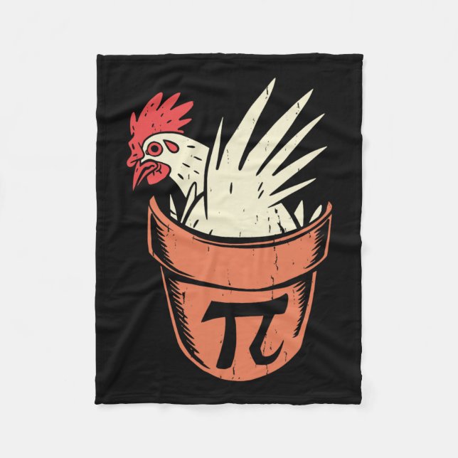 Kyckling Pot Pi Rolig Matematiklärare Skämt Pi Dag Fleecefilt (Framsidan)
