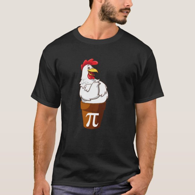 Kyckling Pot Pi Rolig Pi-dagen Kyckling Pot Pi T Shirt (Framsida)