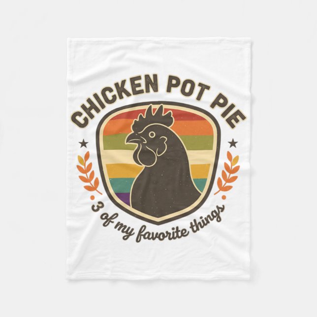 Kyckling Pot Pie 3 Av Mina Favoritsaker  Fleecefilt (Framsidan)