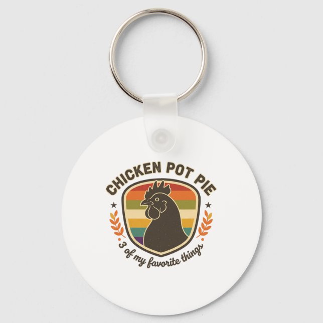Kyckling Pot Pie 3 Av Mina Favoritsaker  Nyckelring (Framsida)