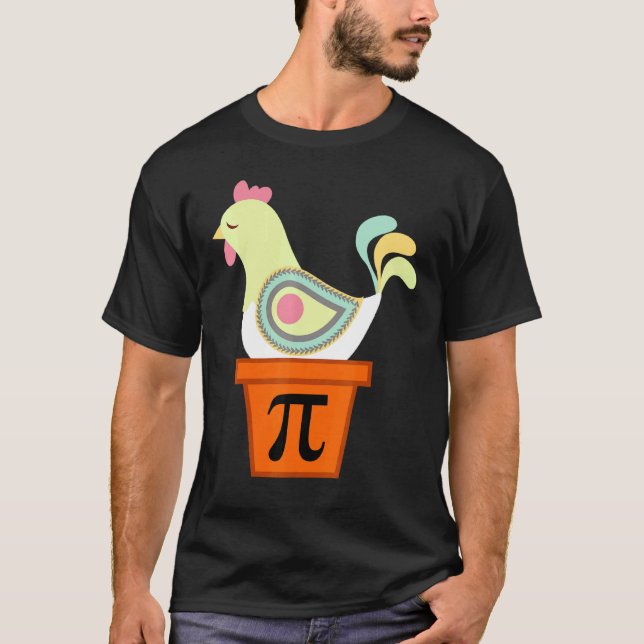 Kyckling Pot Pie Dag Math Älskare Lärare Kyckling  T Shirt (Framsida)