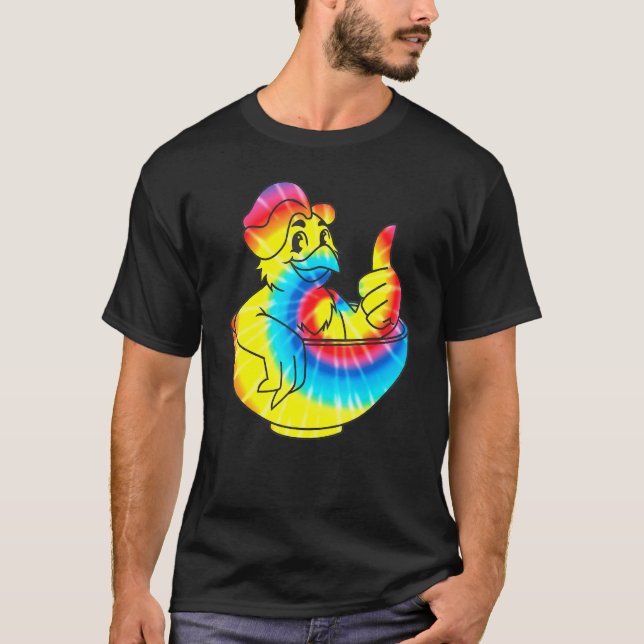 Kyckling Pot Pie Kyckling Tie Dye Math nördisk Tee (Framsida)
