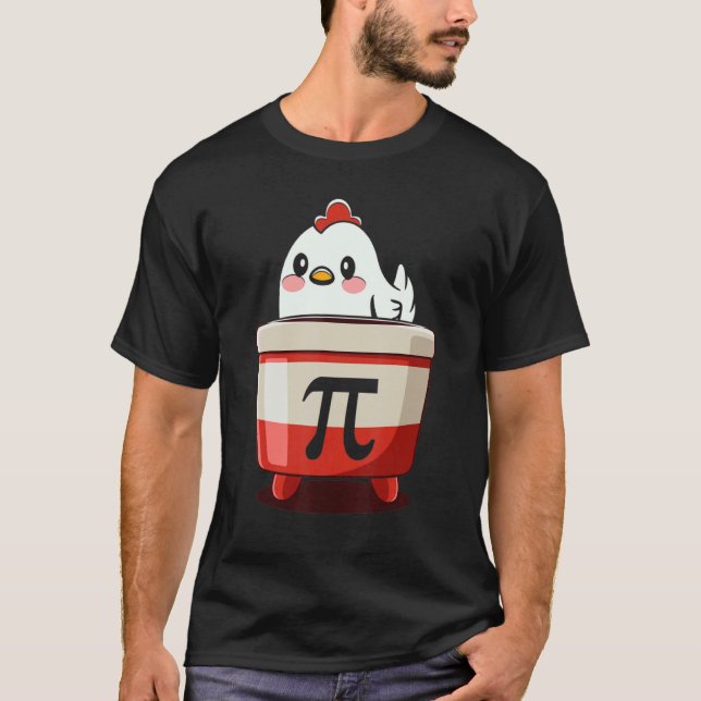 Kyckling Pot Pie Math pun Kyckling Pot Pi 2 T Shirt (Framsida)