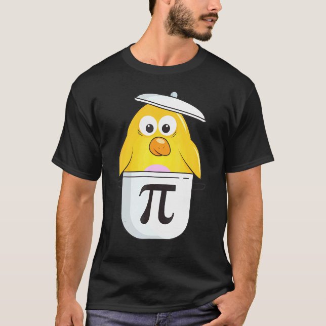 Kyckling Pot Pie Pi-älskare Chick Match Högtid T Shirt (Framsida)