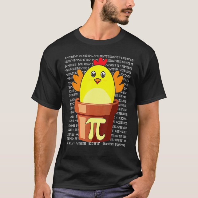 Kyckling Pot Pie Pi-dagen Matematiklärare T Shirt (Framsida)
