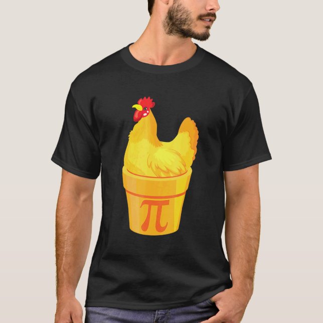Kyckling Pot Pie Pi Day Matematiker Matematik T Shirt (Framsida)